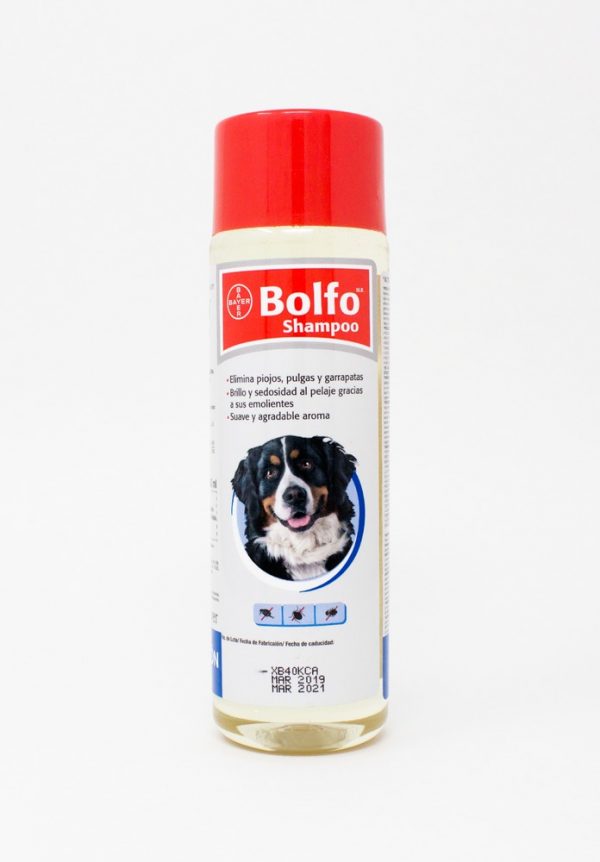 Bolfo shampoo de alta calidad y pH ajustado, diseñado especialmente para la delicada piel del perro y el gato.