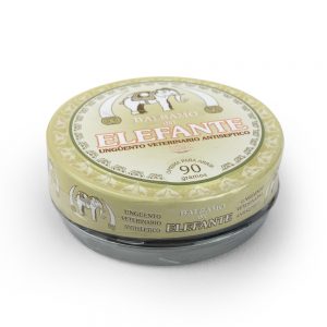 BALSAMO DEL ELEFANTE Antiflogistico y rubefaciente de uso veterinario. Ungüento antiséptico que alivia los dolores causados por golpes.