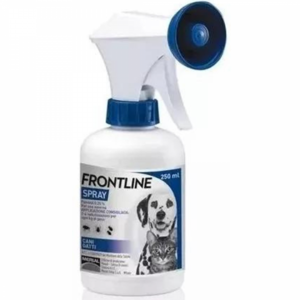 Frontline Spray Ectoparasiticida para perros y gatos, Solución tópica para el control de pulgas, garrapatas, piojos.