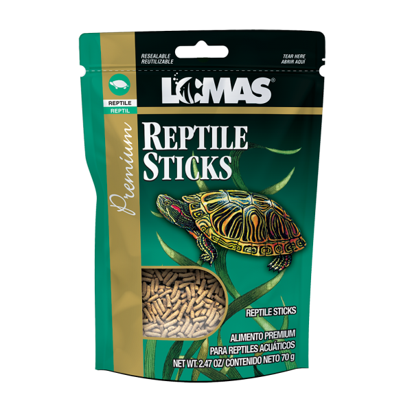 Reptile sticks Alimento premium ideal para los reptiles acuáticos (tortugas, ranas, tritones), nutricionalmente naturales.