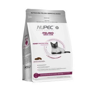 NUPEC FELINO RENAL CARE es un alimento especializado auxiliar en el manejo integral del cuidado renal de los felinos.