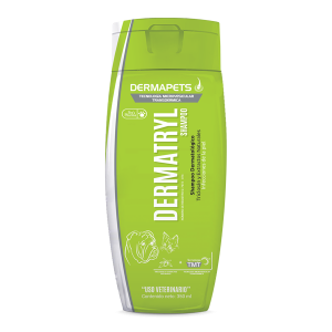 DERMATRYL SHAMPOO está indicado para problemas de la piel como: dermatitis, pioderma, seborrea y eczemas.